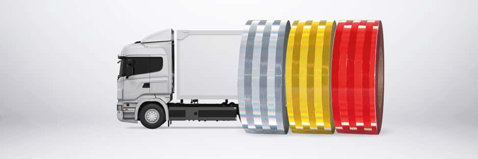 50mx50mm Roll White Conspicuity Tape ECE104 HGV Truck Trailer Rigid 