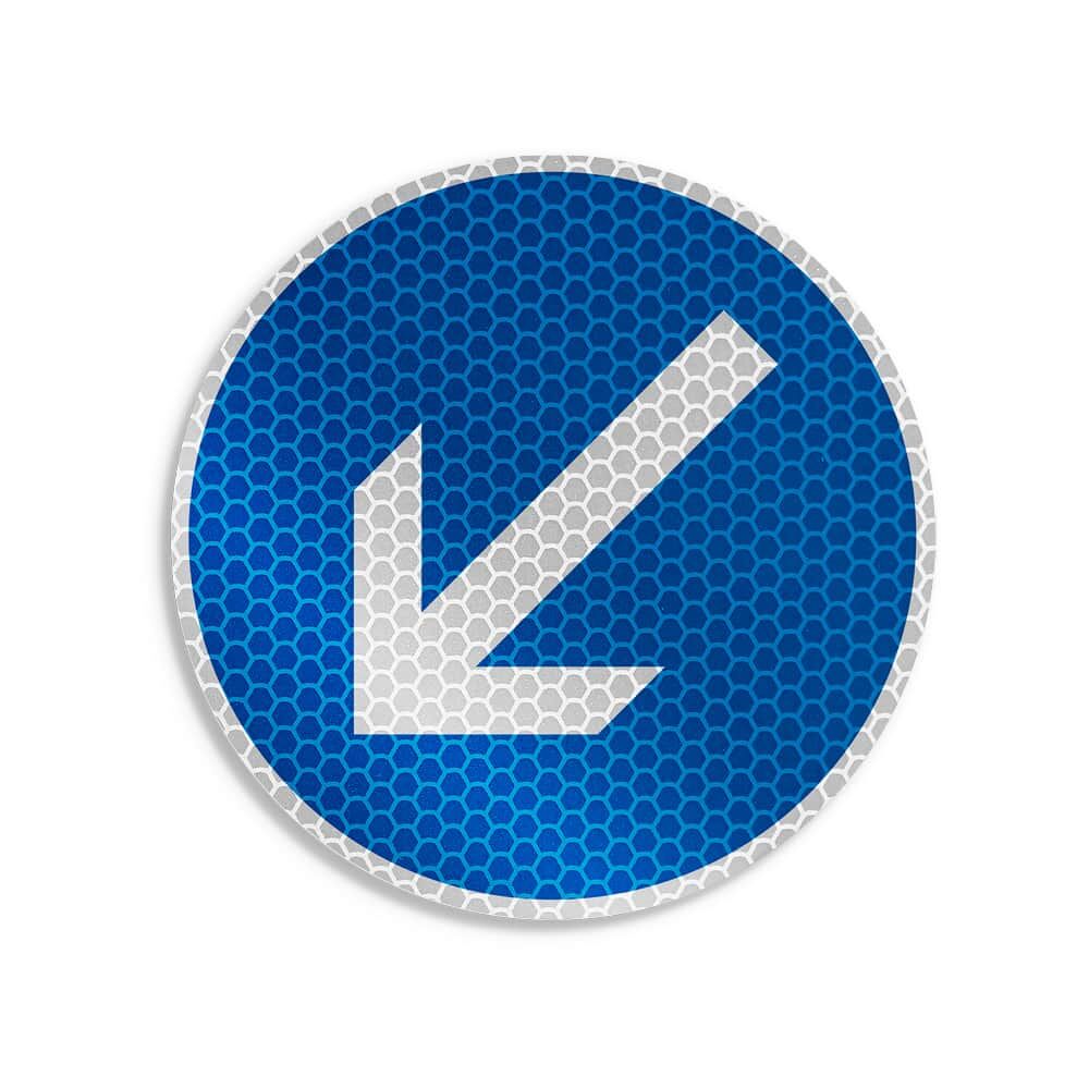 Reflective Pass By Left/Right Sticker Ø 10 cm