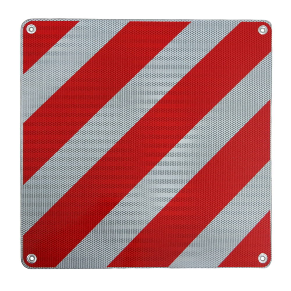 Warntafel, Typ B1, rot/weiß schraffiert, Folie, retroreflektierend RA1,  282x564mm