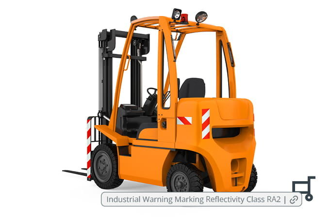 Forklift marking rear view