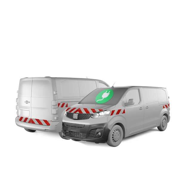 Komplettmarkierungssatz des Fiat E-Scudo mit Hecktür, Baujahr 2024