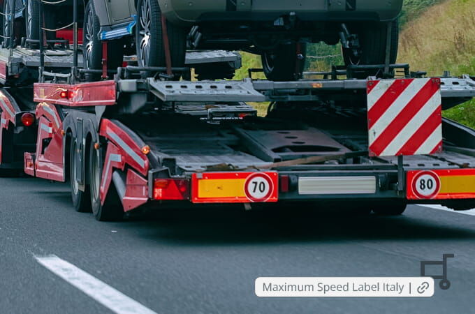 Maximum Speed Label Sign Italy