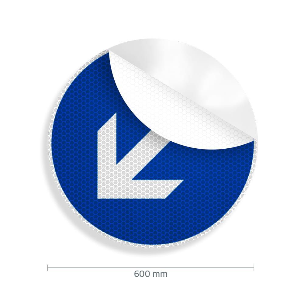Sign Face VZ 222-10 Vorgeschriebene Vorbeifahrt links vorbei
