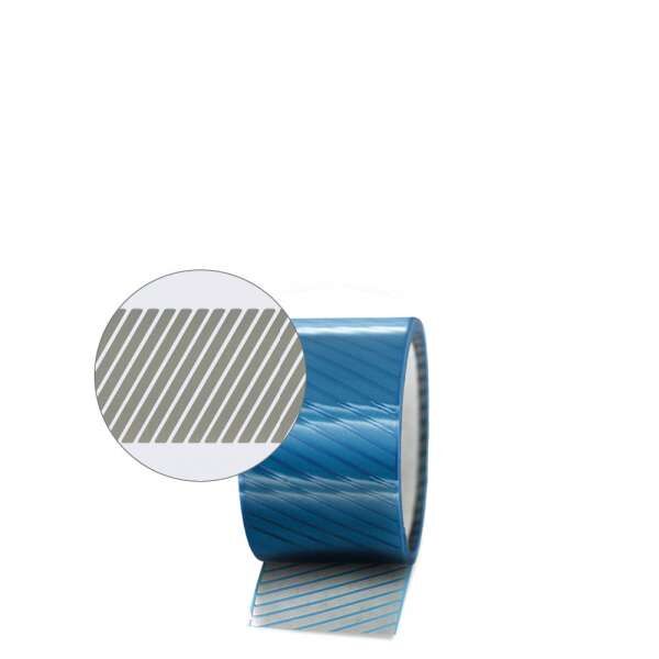 3M Scotchlite 5510 Rolle 5m mit blauer Schutzfolie und vergrößerter Streifenstruktur