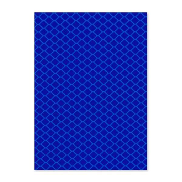 Blaue mikroprismatische Ersatzfolie für halbrunden Wildwarner, rechteckig